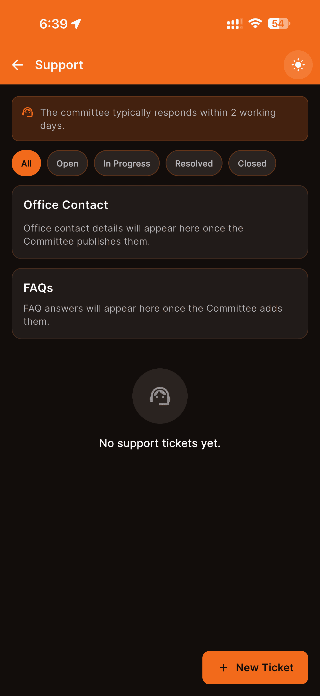 Bharosa support mobile screen